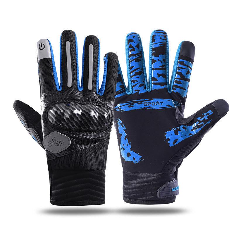 Cycling Gloves Four Seasons Men's Outdoor Sports Motorcycle Case Touch Screen Off Road Palm Protection Shock Absorbing and Anti Slip Gloves