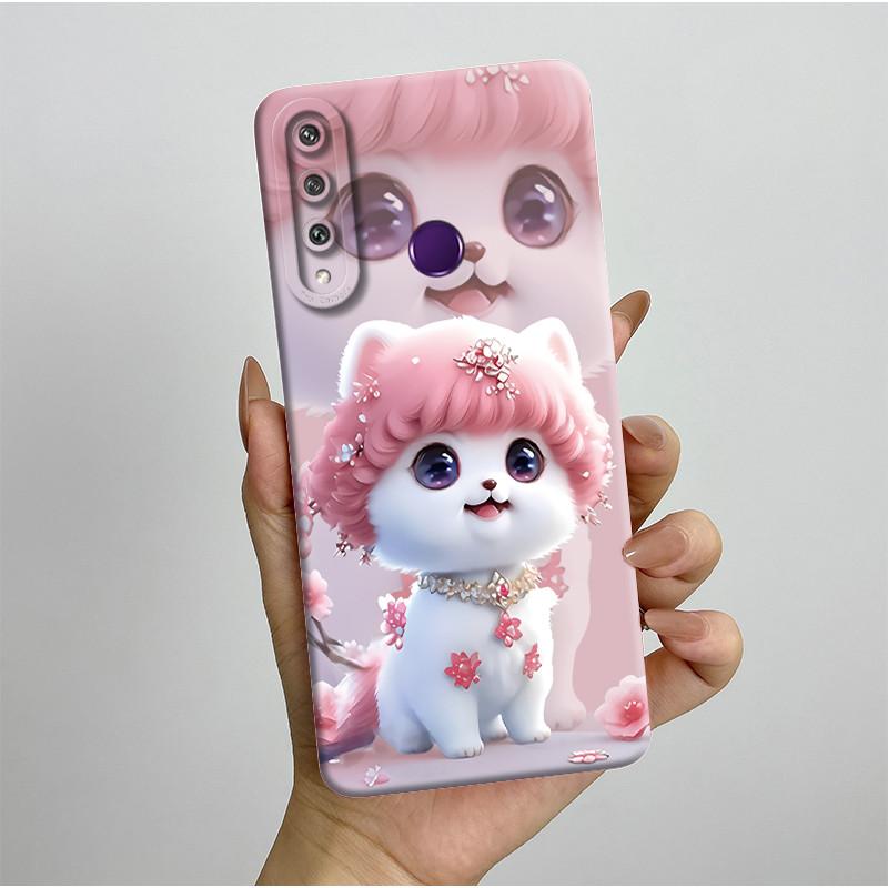 Für Huawei Y6p Hülle MED-LX9 Hübsche Schmetterlingsblumen Coque Weiche Flüssigsilikon Handyhülle Für Huawei Y7p Y 6p 2020 Rückseite