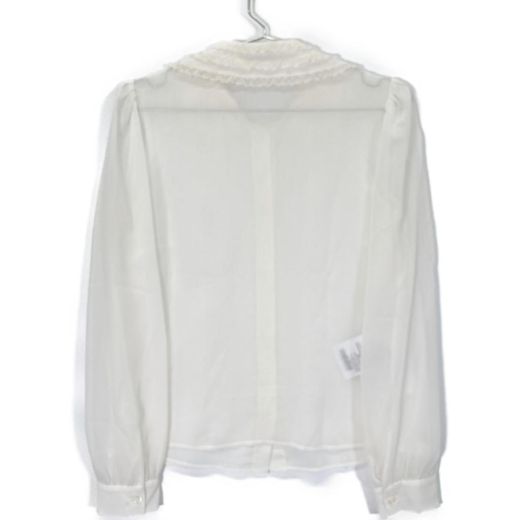 MIUMIU White MK1627 Lace Blouse tops 36 whiteUsed