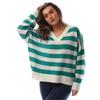 Womens/Ladies Knitted Relaxed Fit Drop Sleeve Sweater Top