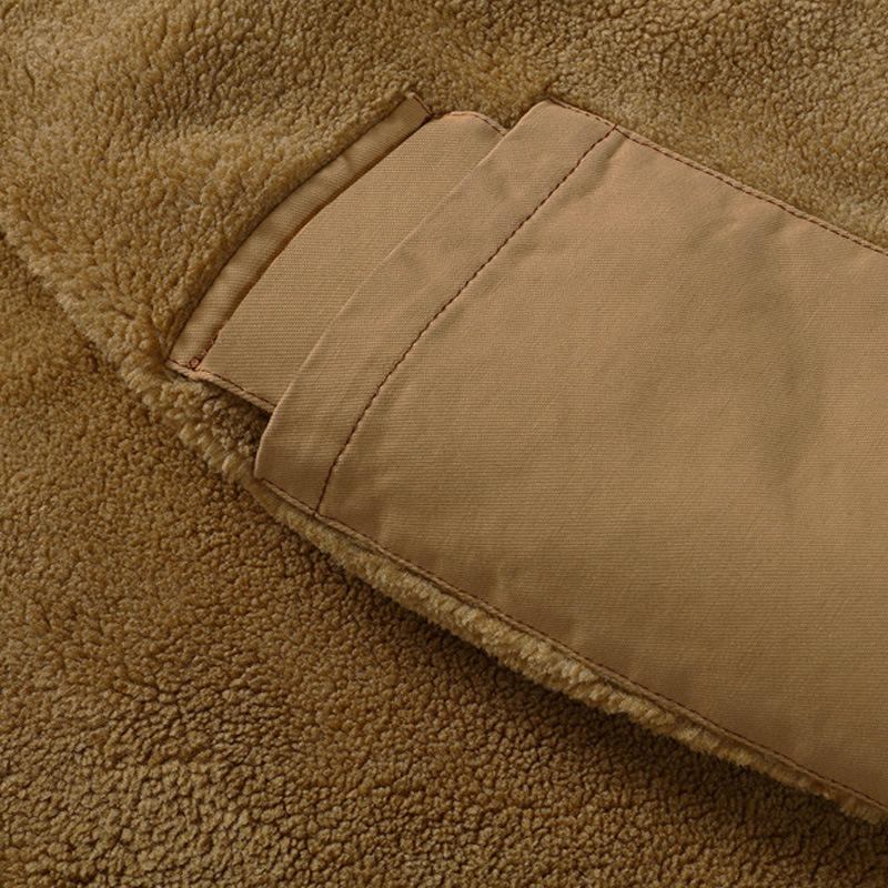 Winter Leisure Cotton Single-breasted Youth Side Seam Insert Bag Thickened Spot Fit Green Solid Color Jacket Windproof