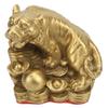 Brass Tiger Statue Sturdy Durable Brass Attract Wealth Fortune Easy to Clean Lucky Tiger Statue for