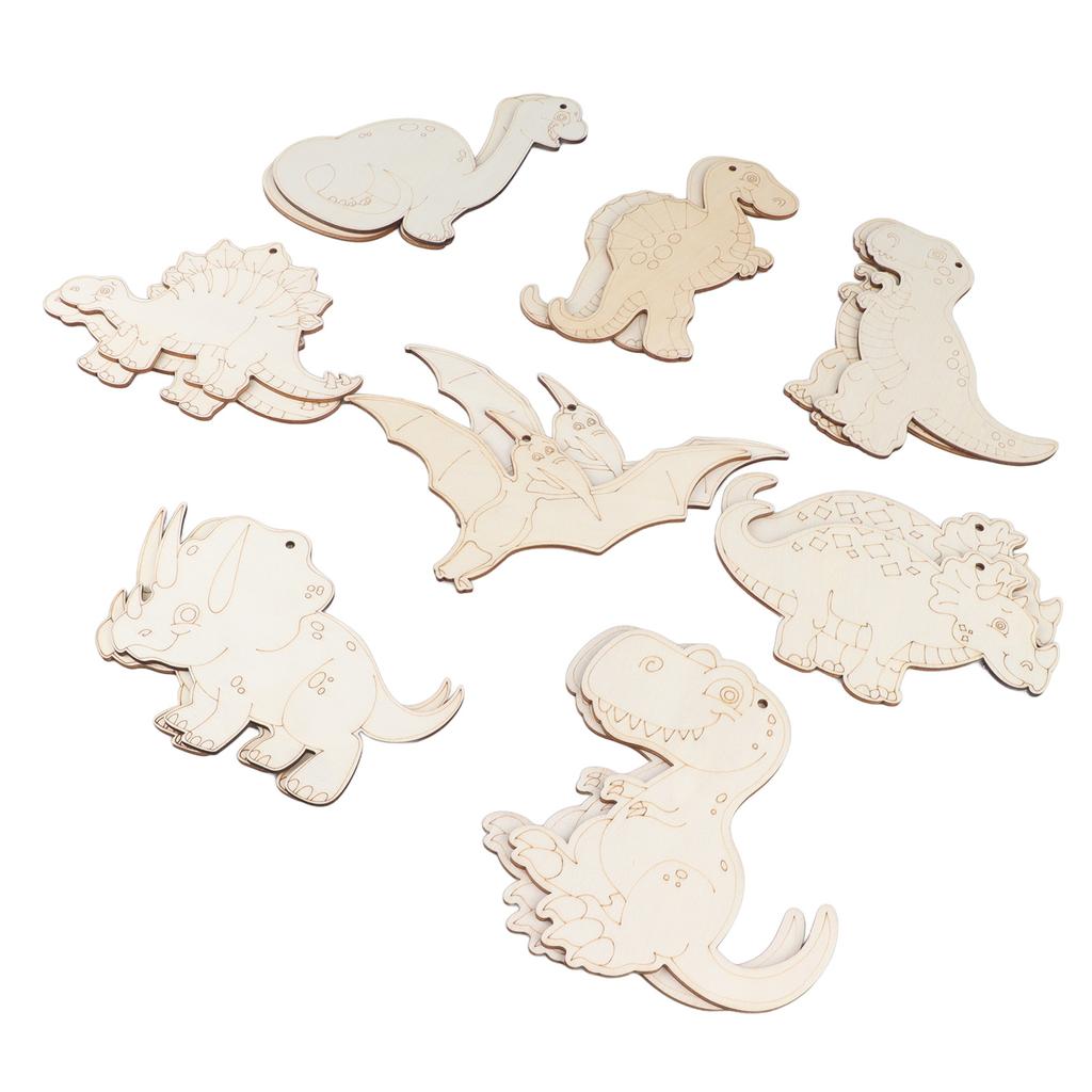 Dinosauří dřevěné výřezy Nedokončené Roztomilé Dřevěné DIY Malování Řemeslné Ozdoby pro Domácí Párty Dekoraci