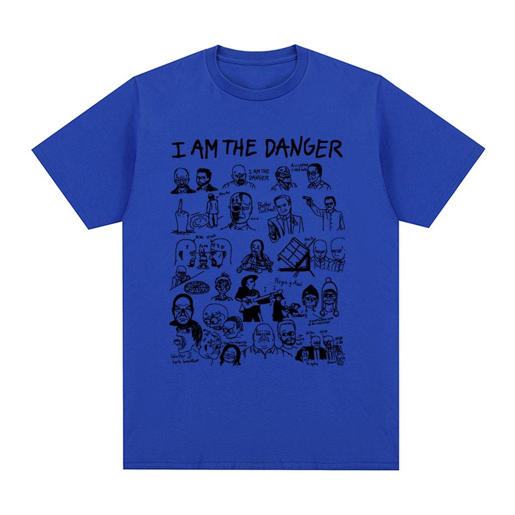 Breaking Bad I Am The Danger Vintage T-shirt Harajuku Heisenberg Casual Cotton Men T Shirt New Tee Tshirt Womens Tops
