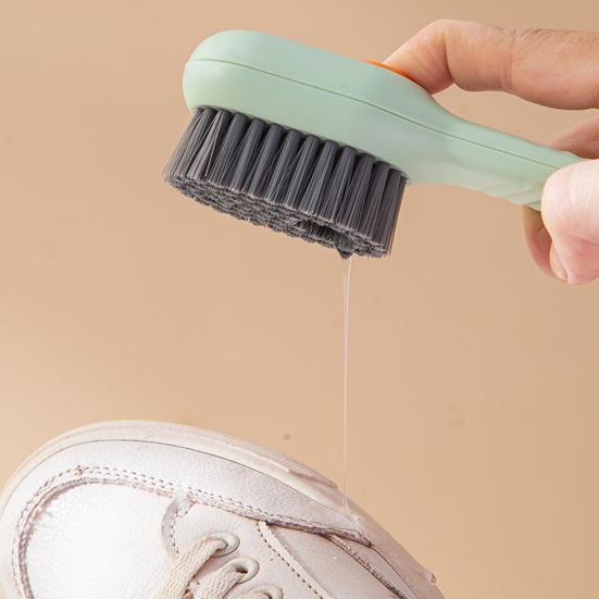 Shoes Cleaning Brush Ergonomic Handle Sturdy Multifunction Soap Dispenser Brush Multifunctional Cleaning Tool