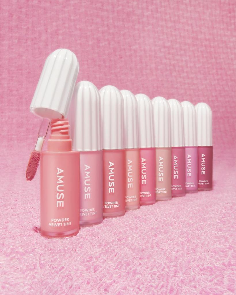 NOWY Aksamitny Tint w Pudrze Rare 1 [Oficjalny AMUSE] (01 Brzoskwiniowy, kawałek)