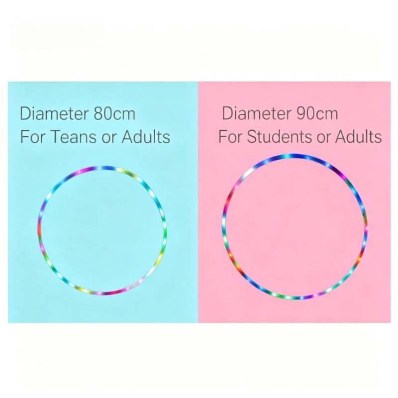 LED Colorful Fitness Circle Sport Hoop Loose Weight Home Indoor Removable Multi-Color Sports Hoop Gym Fitness Equipments