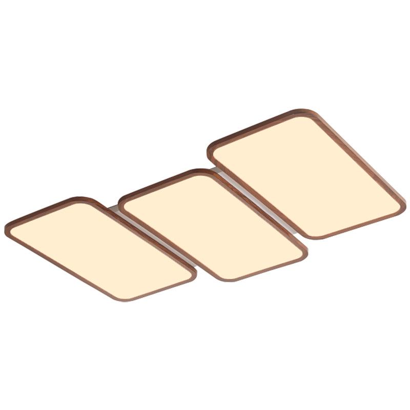 Modern Chinese-Style Ultra-Thin Rectangular Ceiling Light for Living Room and Bedroom