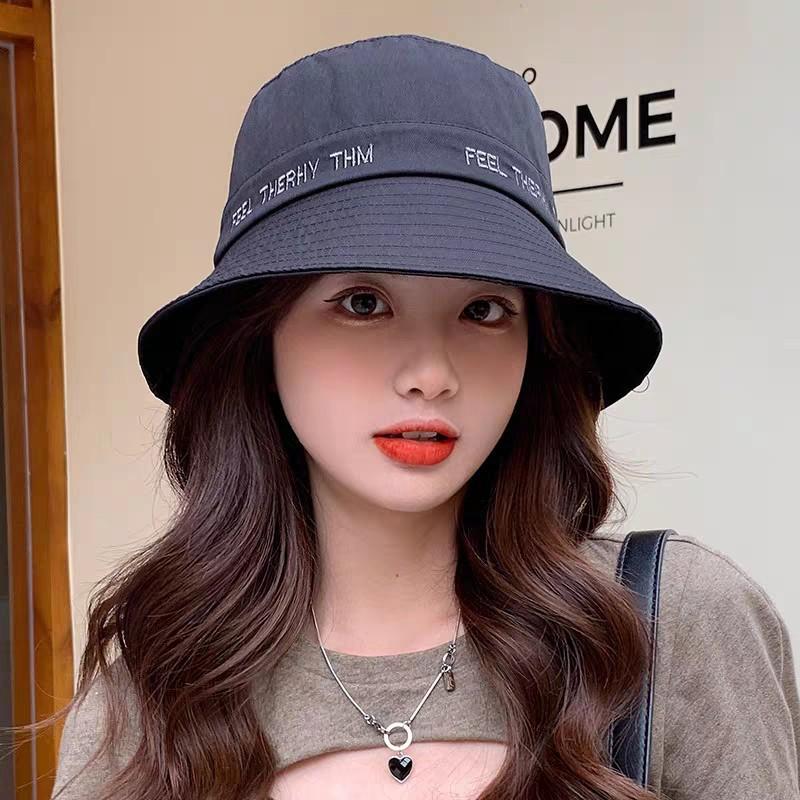 Cappello da donna estivo parasole per il viso piccolo cappello a secchiello copertura per il viso versione coreana cappello da sole protettivo cappello a secchiello