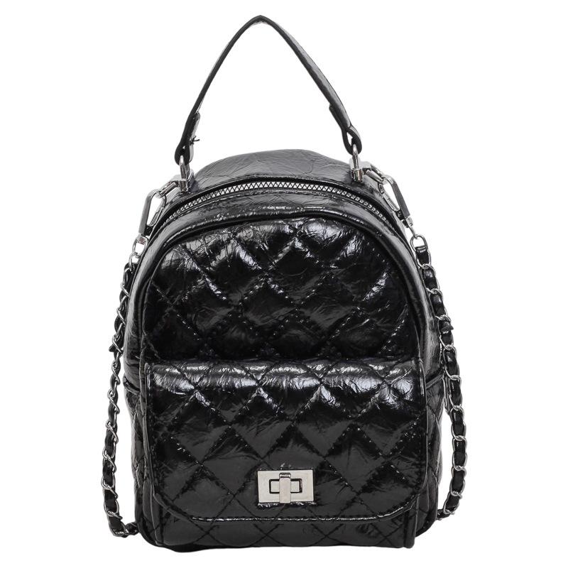 Schoolbag Beautiful Foreign Exquisite Backpack 1011 Summer New Fashion Simple Solid Color Backpack Shoulder Messenger Bag Women