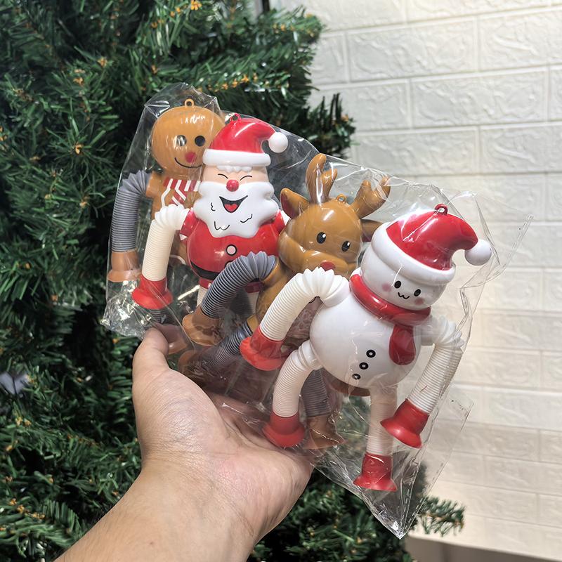 Santa Claus Extendable Pendants Christmas Decoration for Home 2025 Xmas Tree Hanging Ornaments Navidad New Year 2026 Kids Gifts