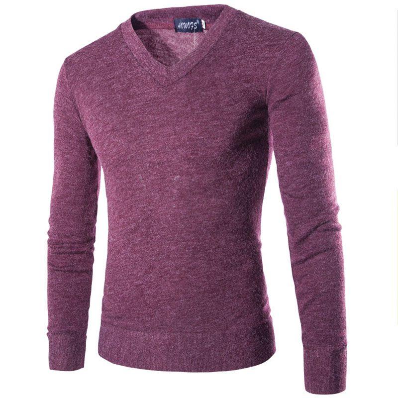 Stylish Men's Long Sleeve V-neck Knitted Cardigan Pullover Warmer Jumper Sweater Shirt Top For Casual Wear