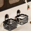 Suction Cup Hanging Kitchen Baskets Grid Design Hanging Onion Storage Box  Vegetable