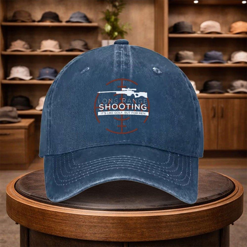 Longrange Shooting Print Baseball Cap Adjustable Casual Outdoor Hat For All Seasons Travel Beach