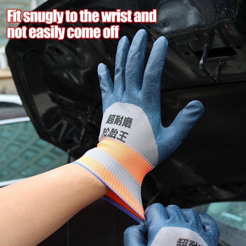Tire Rubber Labor Protection Gloves Wear Resistant Soft Anti Slip Work Gloves For Construction Automotive Repair Safety Gloves