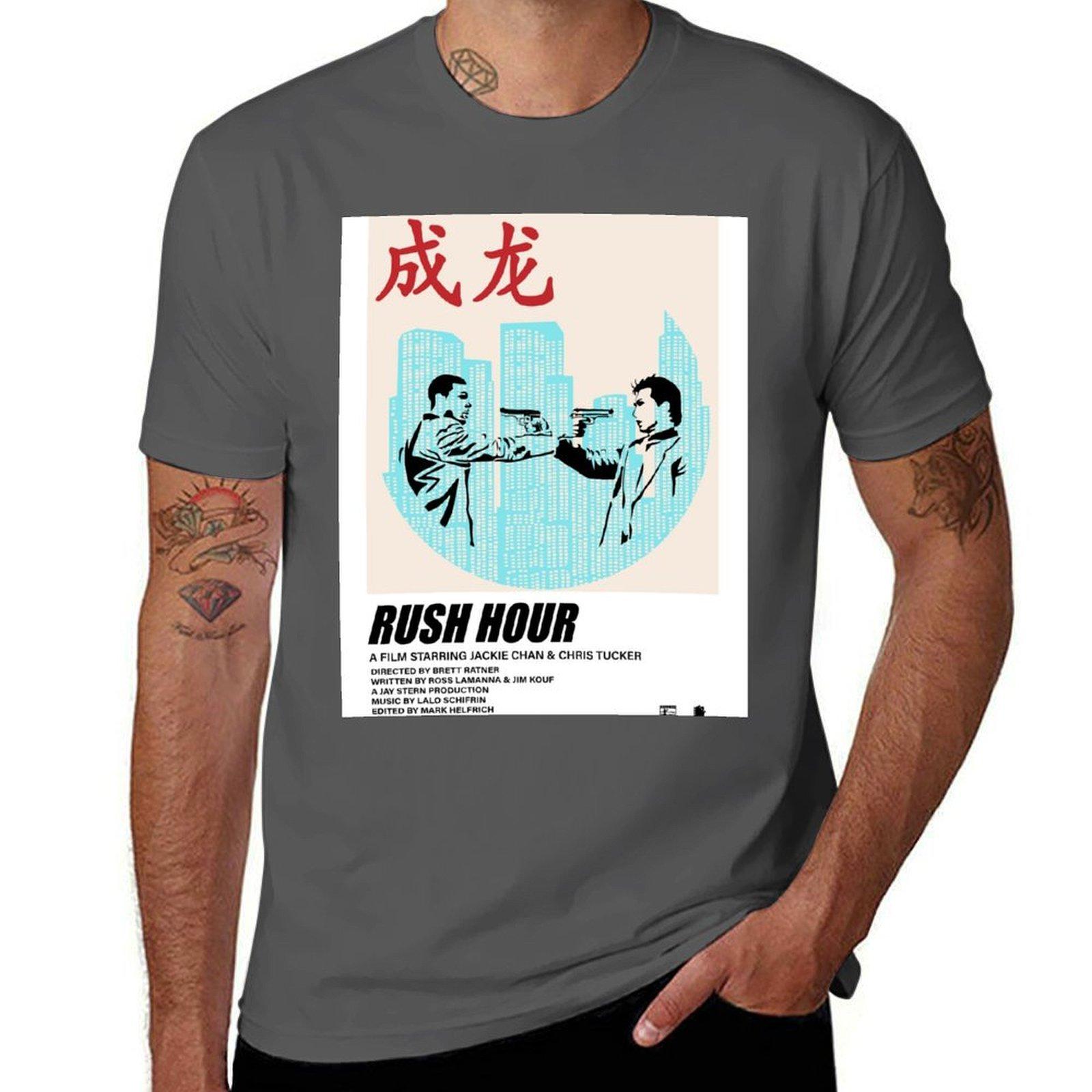 

Rush Hour Minimalist Poster T-Shirt cotton t shirts high quality t shirt custom print T-Shirt 4XL