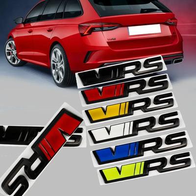 3D Metal VRS Sticker Car Styling for Skoda VRS Octavia Elroq Fabia Rapid Superb Kodiaq Front Grille Emblem Rear Trunk Decals