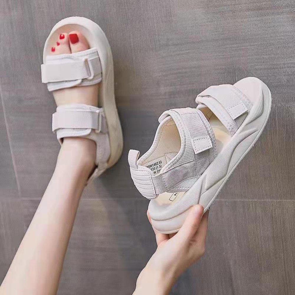 Sports sandals women's ins tide 2025 summer new versatile Velcro flat bottom lightweight casual beach shoes women