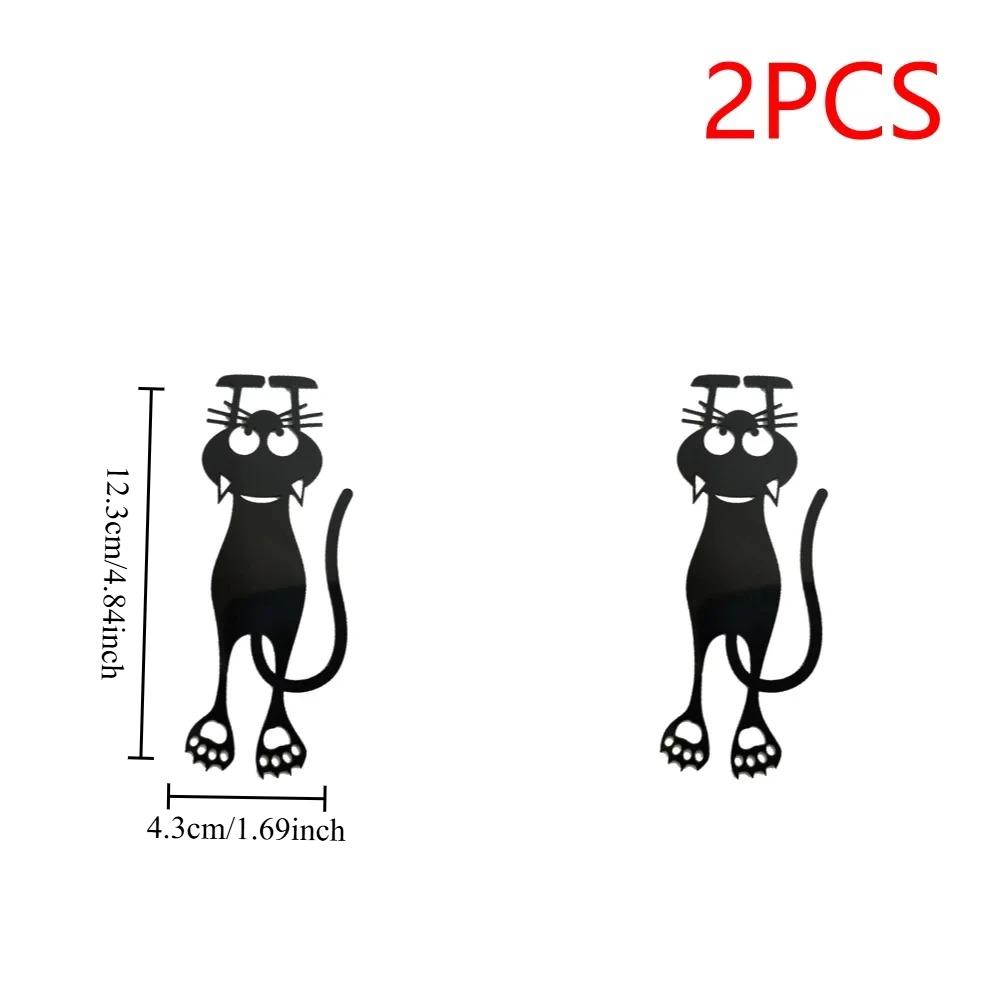 Funny Cat Silhouette Bookmarks Creative Paper Page Clips for Novels Textbooks & Stationery Organization