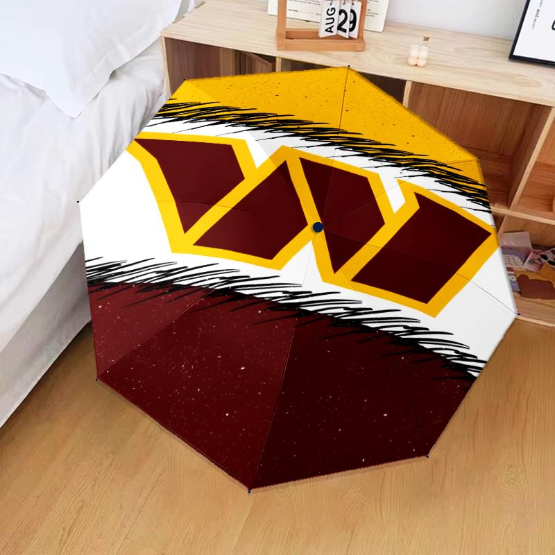 Washington Commanders Map Umbrella Folding umbrella, automatic umbrella 8-Frame for Travel, camping Use Gift for Halloween Christmas