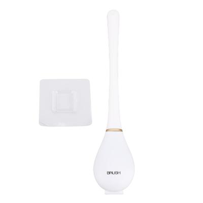Toilet Brush and Holder Wall Mounted Bathroom Toilet Cleaner Brush Set with TPR Soft Bristle White