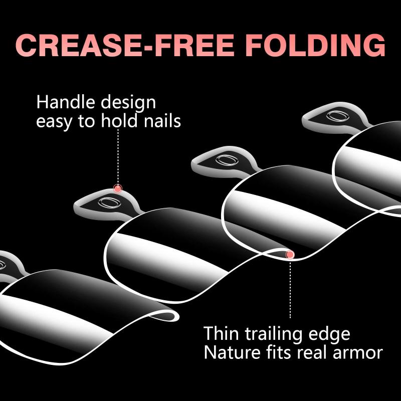 240/320Pcs Diy Home Salon Extension Press On Nail Short Toesnail Tips Square Clear&Matte Soft Gel Nails Full Cover Nail Stickers