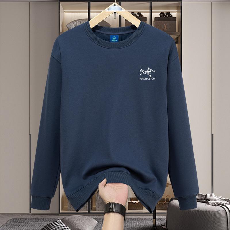 2025 Autumn American Style Heavyweight Men's Bird House Hoodie - Velvet Lined, Loose Fit, Round Neck, Long Sleeve, Unisex Winter Wear.