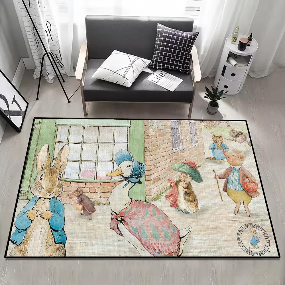 Cartoon P-Peter R-Rabbit Door Mat Welcome Non-slip Floor Mat Bedroom Kitchen Bath Balcony Hallway Rugs Home Decoration Carpet