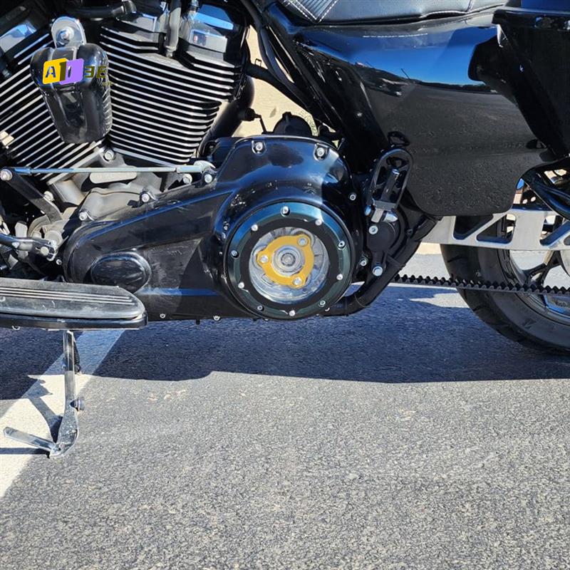 A03E-Накладка на крышку сцепления для мотоцикла Harley-Davidson Road Glide, Road King, Street Glide, Electra Glide, Ultra, CVO чёрный