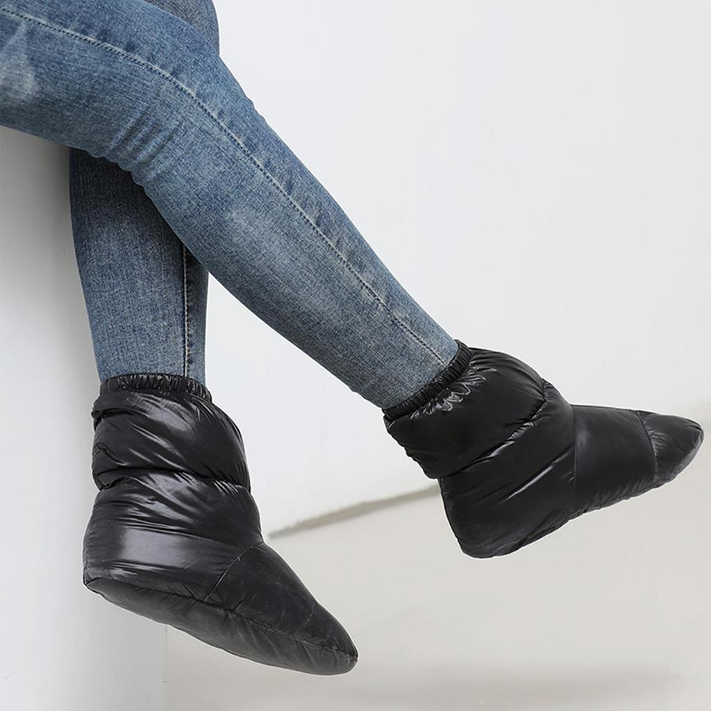 Indoor Pair Winter Down Slippers Bootie Shoes Footwear