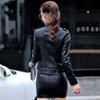 Chic and Slimming Women's Spring and Autumn Short PU Leather Jacket In American Style