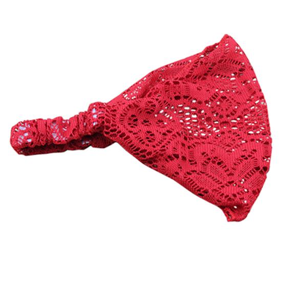 Girl's Fashion Stretchy Wide Lace Headband Turban Headwrap Bandanas Hairband