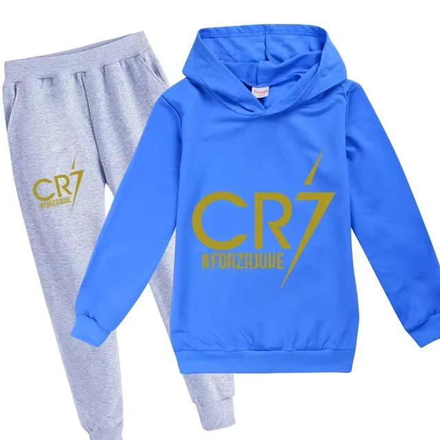 Children's Sportswear Set: Hoodie & Pants (3-12 Years) - Boys' 2-Piece Football Outfit for Spring & Autumn