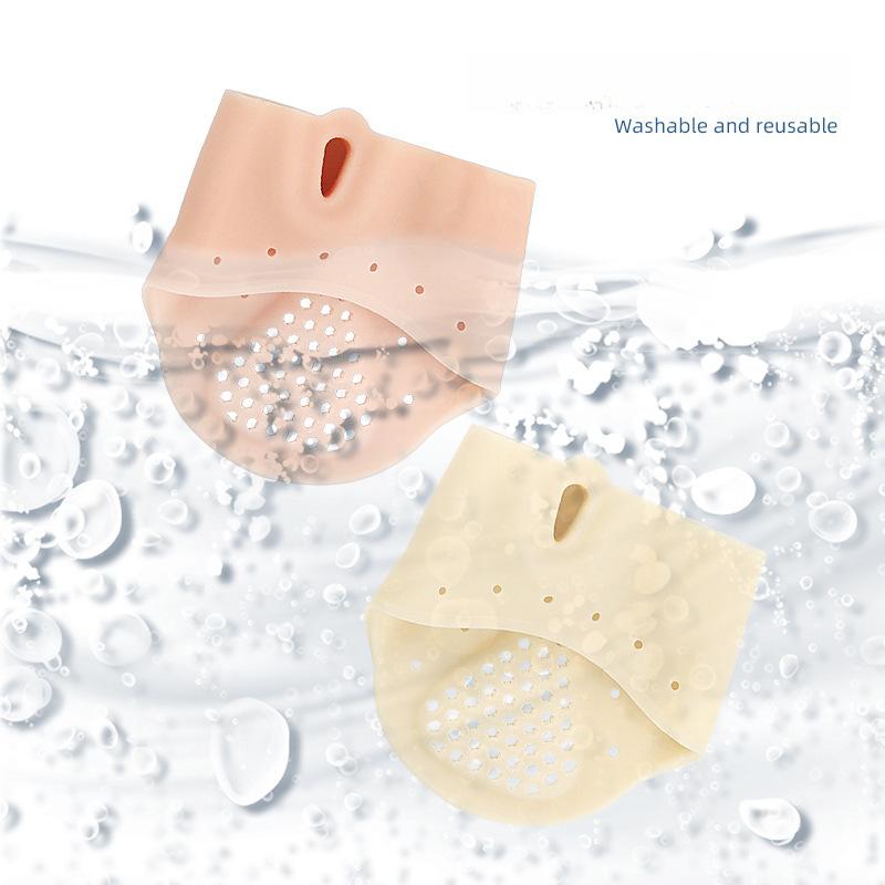 Drei-Loch Daumen Eversion Zehenspreizer mit Loch Fußverdickung Stoßdämpfung Massage Vorfußpolster Zehenüberlappungsspreizer