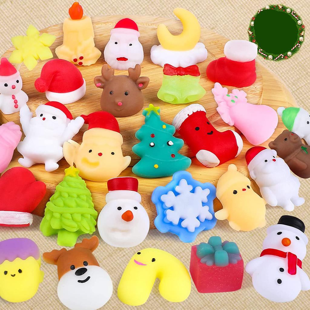 10PCS Christmas Gifts Squeezing toys Kids Birthday Party Favors Christmas Carnival Gift School Reward Treasure Box Gift Filler