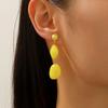 Colorful Irregular Resin Drop Earrings Three Tier Geometric Dangle Earrings for Women