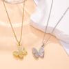 Zircon Flower Pendant Necklace: Elegant Clavicle Chain Jewelry for Women