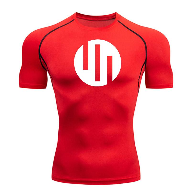 Running T-shirt Short Sleeve White Compression Shirt Men's Gym Exercise Quick Dry Sun Protection Sportswear Muscle Shirt 4XL