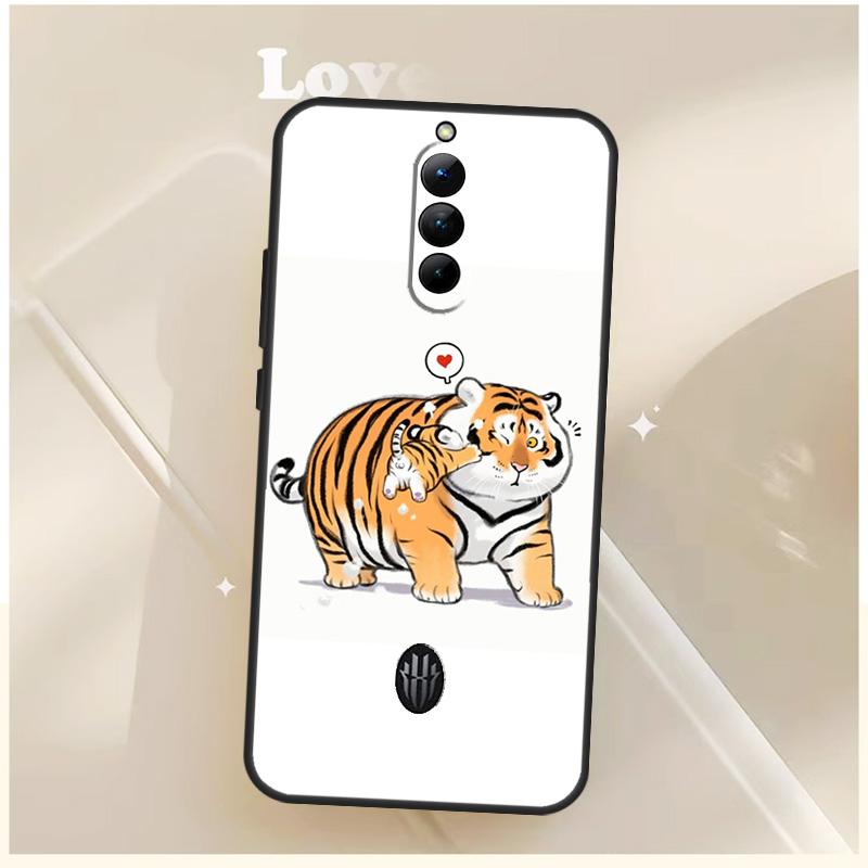 fat tiger Cartoon Funny Case For ZTE Nubia Red Magic 11 10 10S Pro Plus 8S 9S 8 9 Pro 6S 7S For RedMagic 10 Air Cover