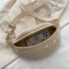 Summer Straw Bag Women's 2025 New Japanese Small Fresh Lace Daisy Messenger Bag Fashion Beach Bag Fanny Pack