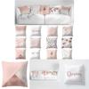 Luxurious Pillow Case Rose Gold Geometric Pineapple Glitter Cushion Cover For Stylish Home Decor
