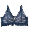Lace Front Button Bralette Women's Underwear Sexy Backless Bra Without Bones Push Up Bra Triangle Thin Lingerie