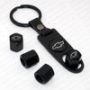 Elegant Zinc Alloy Car Wheel Tire Valve Dust Caps With Chevrolet Emblem Keychain