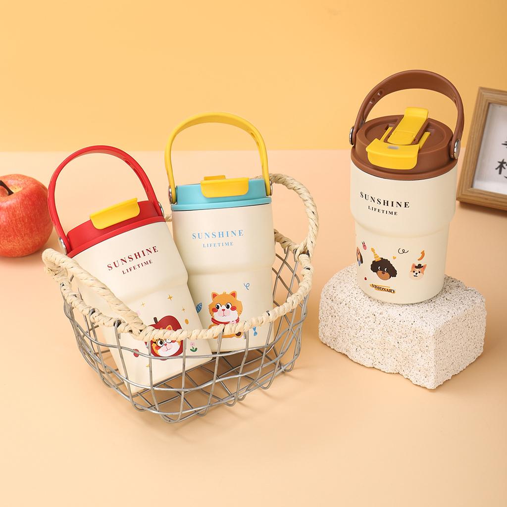 Water Bottle Cartoon Thermos Cup Stainless Steel Cup Portable Cup Outdoor Accompanying Water Cup Cute Water Cup
