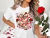 Poodle Valentine T-Shirt, Hearts and Roses, Dog Lover Gift