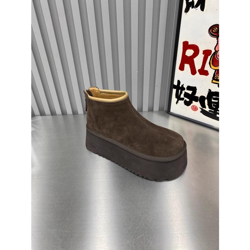 Women's fashion thick sole lightweight winter warm snow boots plush lining non-slip wear casual outdoor sports furry mouth cotton boots