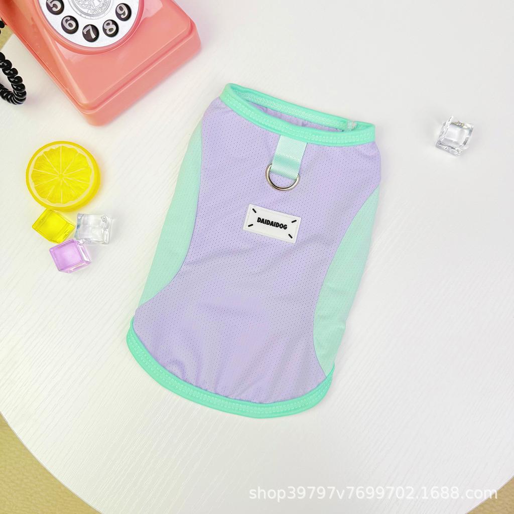 Pet Clothing Summer Thin Breathable Cat Dog Clothing Cool Clothing Ice Silk Mesh Cool Cooling Sunscreen Clothing