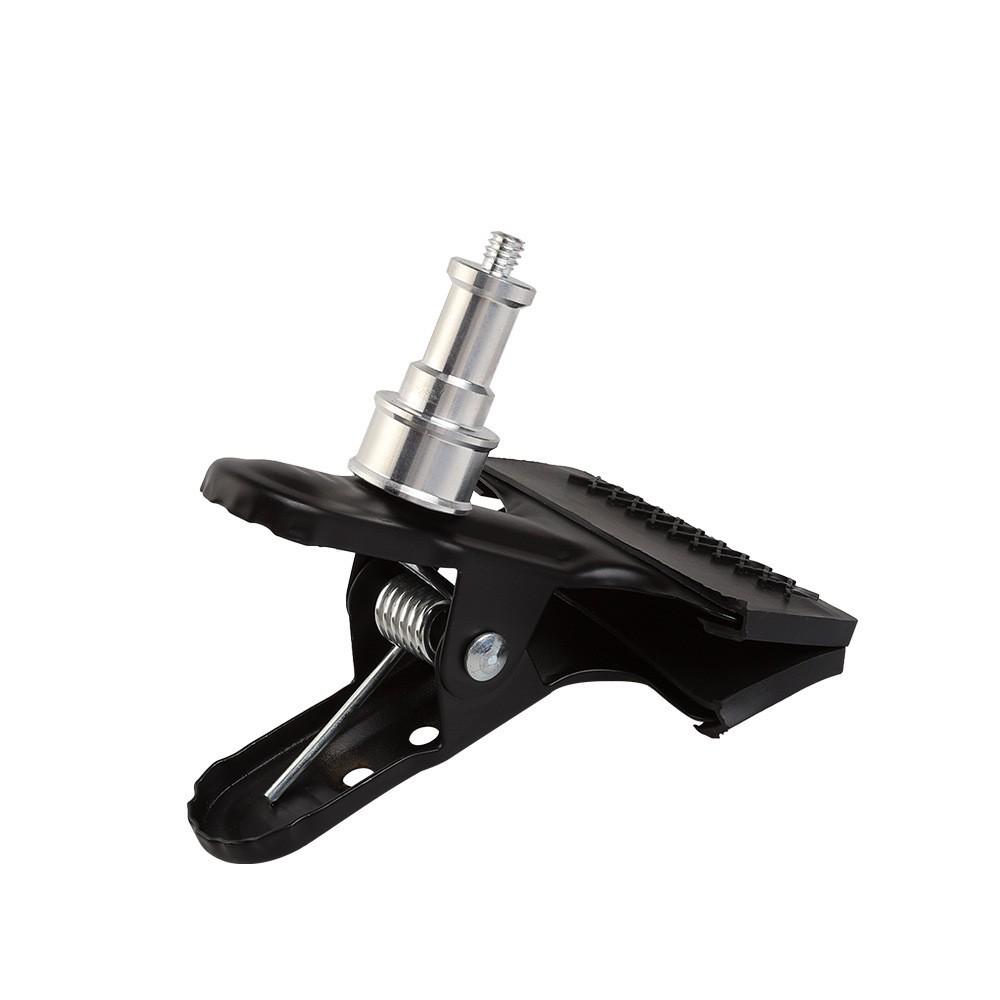 Double-Headed Metal Clip Flexible Desktop Light Stand & Background Holder
