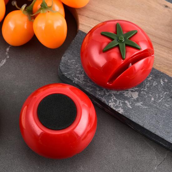 Mini Tomato Knife Sharpener, Portable Handheld Kitchen Sharpening Tool, Cute Fruit Shape Fast Sharpener for Home Kitchen