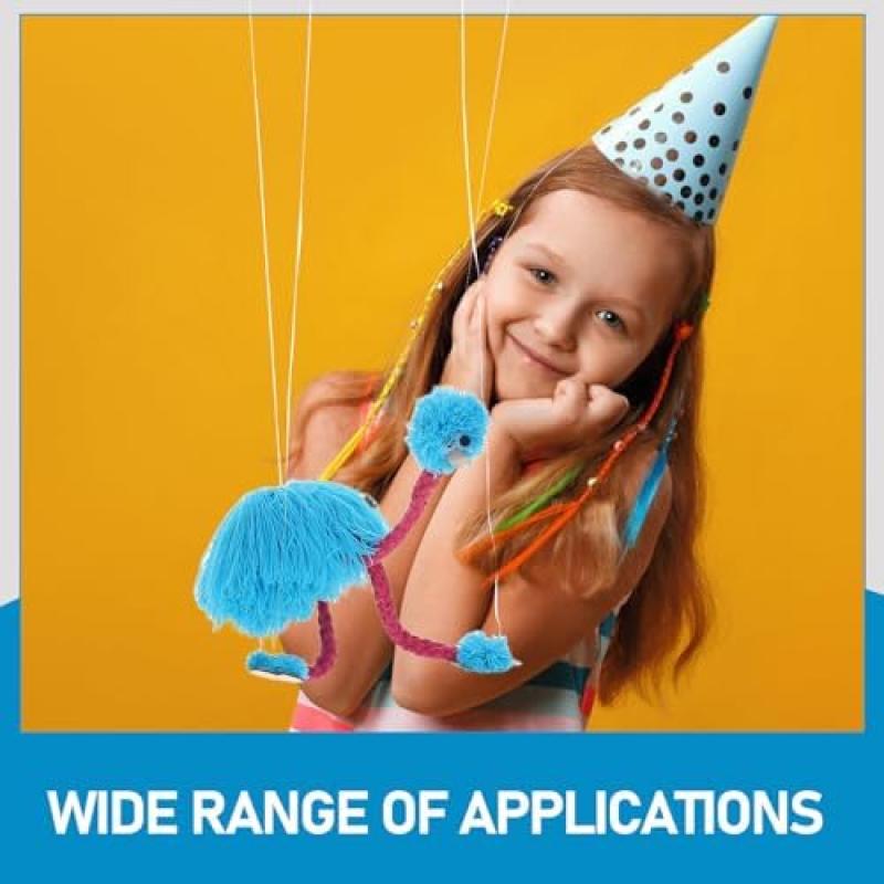 TOYANDONA Plüsch Straußen Marionette Puppe Tierform Lebhaftes Design Interaktives für Junge Mädchen Fingerfertigkeit Kreativität Himmelblau